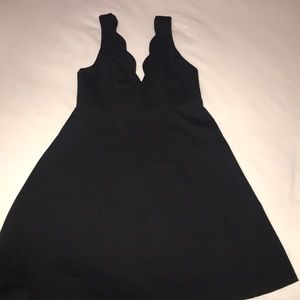 Scalloped A - Line Dress